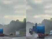 VÍDEO | Caos a l’AP-7 a tocar de Cerdanyola: un camió fumejant provoca retencions en sentit Tarragona