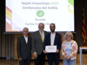 Cerdanyola reafirma el seu compromís amb la transparència i rep el Segell Infoparticipa amb un 98% de compliment