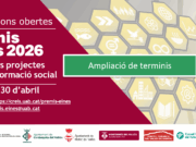 S’amplia el termini per presentar projectes als Premis Eines 2026 fins al 30 d’abril