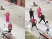 VÍDEO | Pànic a Cerdanyola: dos policies redueixen un home armat amb un ganivet després d’un apunyalament al carrer