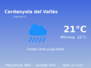 El temps avui 17 de Maig de 2026 a Cerdanyola del Vallès segons l’AEMET