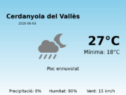 Predicció meteorològica: Cerdanyola del Vallès, 3 de Juny de 2026