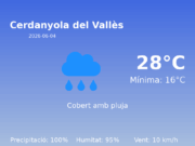 AEMET: El temps per a Cerdanyola del Vallès – 4 de Juny de 2026