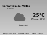 Previsió de l’AEMET a Cerdanyola del Vallès avui 10 de Juny de 2026